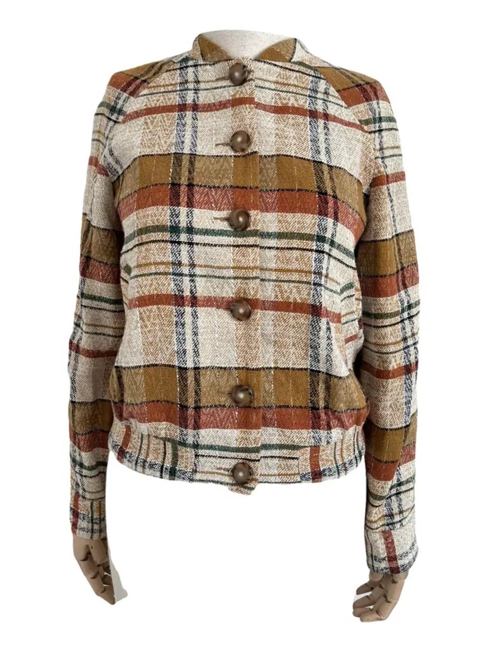 Mike Jacket Linen Cotton Texan Jacquard Plaid Print - Picture 4 of 11
